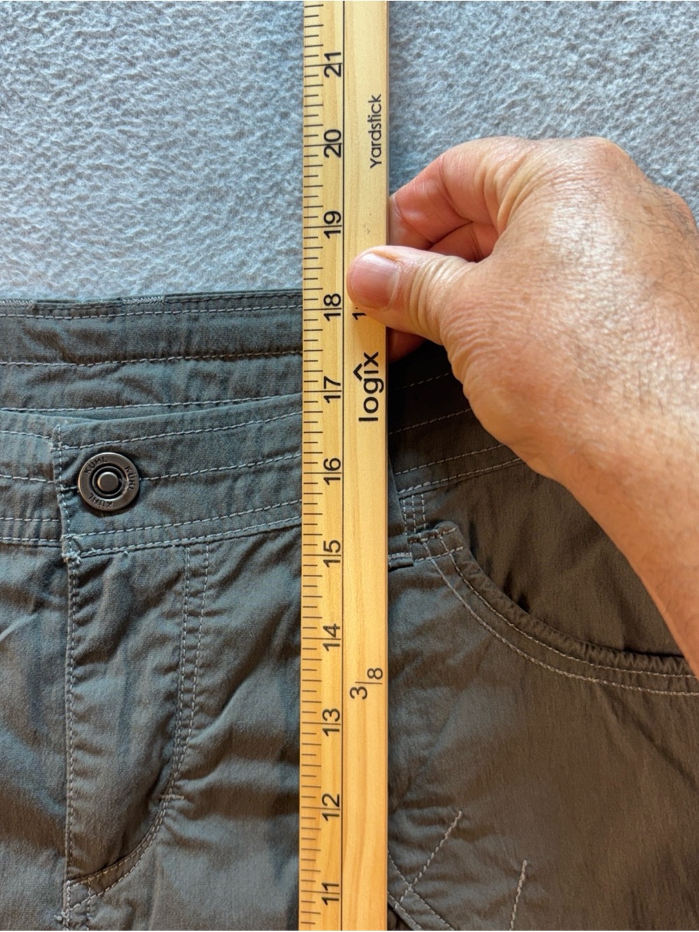 Kuhl Skirt Size 6 Khaki Cargo Pockets Drawstring Utility Hiking Stretch Green - Picture 4 of 7